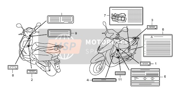 87525GFM960, Label, Cargo Limit (0.5), Honda, 0